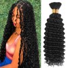 Human Braiding Hair for Boho Braids Curly Deep Wave Bulk