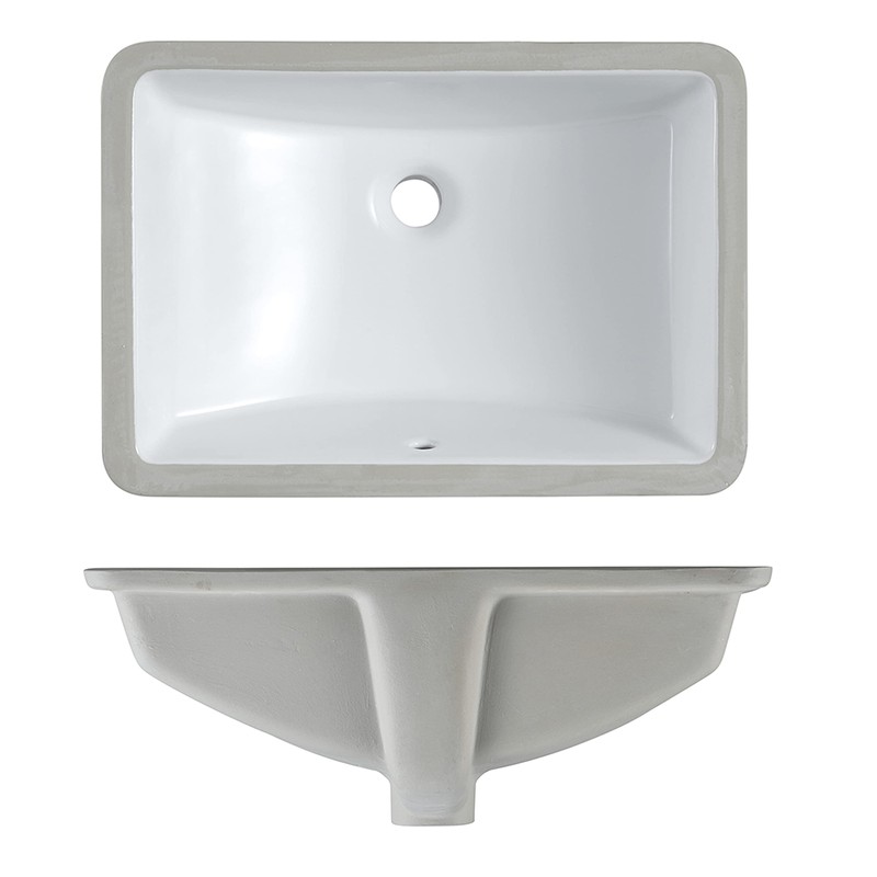 MEJE #202H -18 Inch Vessel Sink Rectangle Undermount Bathroom Sink