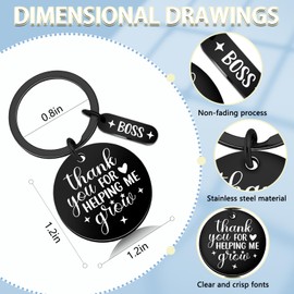 Qiubewi Best Boss Gifts for Men Women Unique Appreciation Gifts for Employer Supervisor Unique Birthday Gifts for Boss Perfect Office Leader Keychain Accessory Boss Gifts