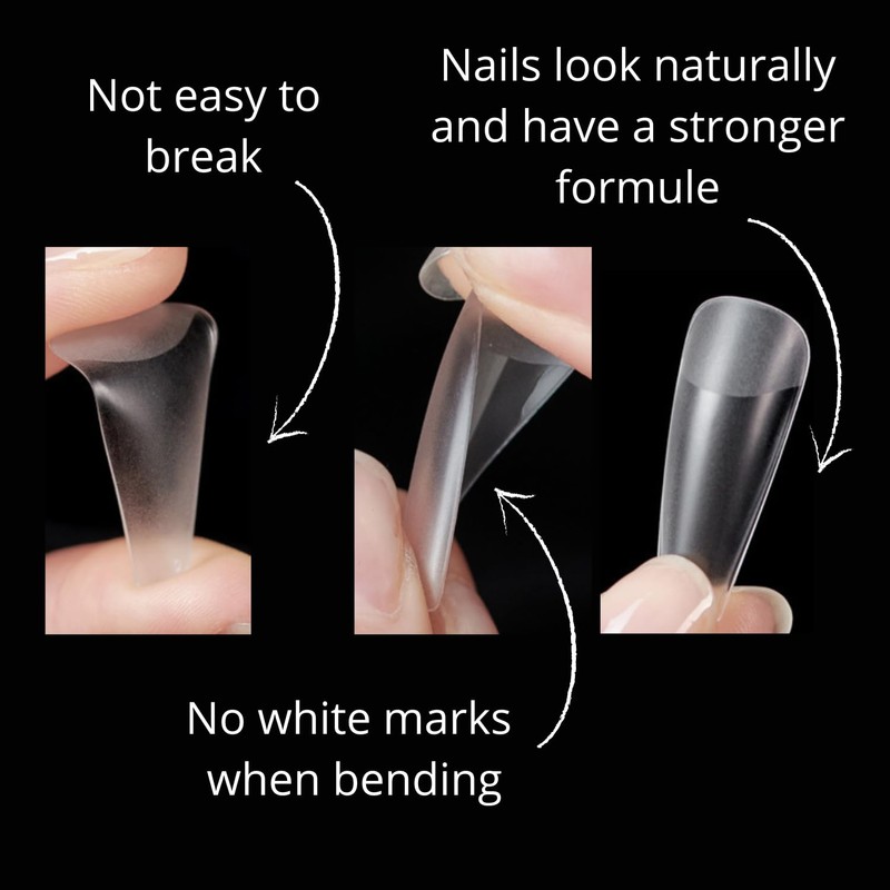 Deni Carte 120 Pieces Nail Tips Almond for Soak-Off Nail