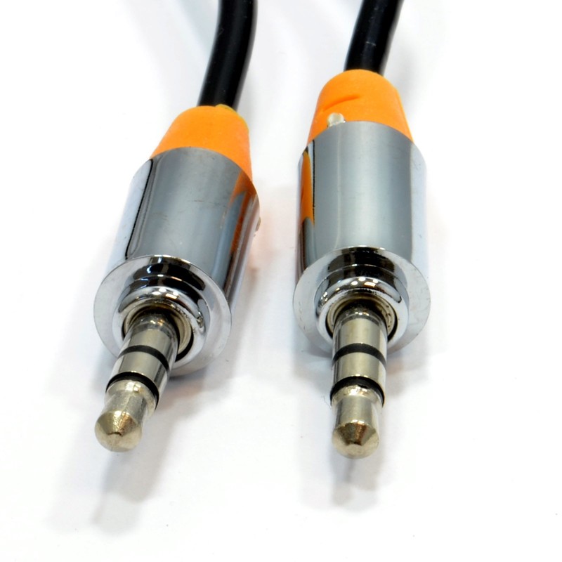 kenable PRO METAL Orange 3.5mm Jack Male to Male Stereo