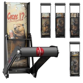 KANBOL Metal Can Crusher Wall Mounted Soda Can Smasher Crusher for Home Use, Eco-Friendly with Beaver Art Stickers and Lubricant for Easy Recycling-B4