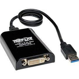 Tripp Lite USB 3.0 SuperSpeed to VGA-DVI Adapter 512MB SDRAM - 2048x1152,1080P(U344-001-R),Single Monitor,Black