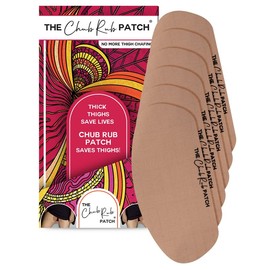 The Chub Rub Patch for Thighs (AS SEEN ON SHARK TANK), Anti Chafe Thigh Chafing Prevention Friction Tape Patches, Anti Chafing Skin Tape for Inner Thigh Rubbing Prevention Women (3 Pairs), Tan