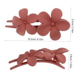 Healvian 2pcs Floral Hair Clips for Women Durable Duckbill Design Non Slip Grip for Updos and Everyday Styles for Thin Hair