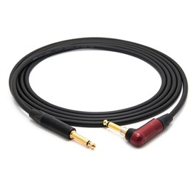 enoaudio Mogami 2524 Instrument Cable | Neutrik Gold Silent Switch 6.3 mm TS Angle Jack - 6.3 mm TS Jack | HiFi, 10 m