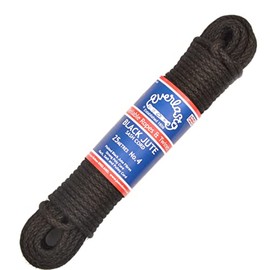 Quality Everlasto Plaited Black Jute Sash Cord (No.4-6MM) Various Lengths (25M)