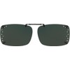 Solar Shield Clip-on Polarized Sunglasses (54 Rec G with Rhinestones,