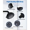 High Pressure Shower Head VMASSTONE 4.7" Rain Fixed Showerhead 7-Spray