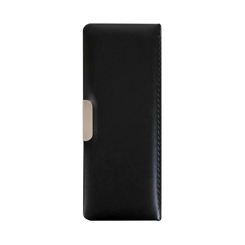 Kutsuwa CB302BK Pencil Case, Synthetic Leather, 1 Door, Black