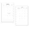 2025 Monthly Calendar Refills for 8 Disc Half Letter Planners