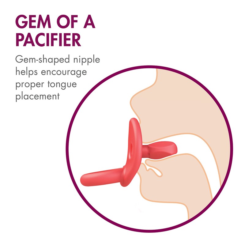 Tomy JEWL Orthodontic Silicone Pacifier - Stage 2 - Pink