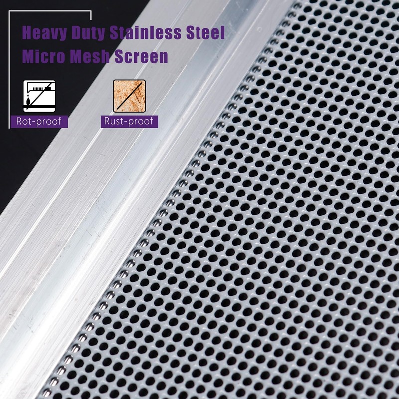 Mxclimate 5" Gutter Guard, 48FT Stainless Steel Micro-Mesh Gutter Cover