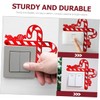 OSALADI 3D Cane Candy Stickers Christmas Window Decals Merry Christmas