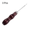 sourcing map 3pcs Handwork Sewing Awl Double Gourd Hook Head