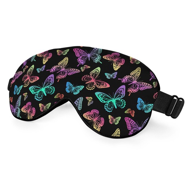 NOHSHE Colorful Butterflies Sleep Mask Eye Mask Spring Summer Mother's
