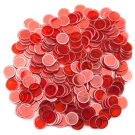 Magnetic Bingo Chips - 300 Pack (Red)
