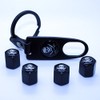 4 Valve Caps with Keyring – Black – Valve Pendant