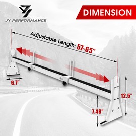 Universal Ladder Rack for Fullsize Vans - Chevy Express 1500 2500 3500, Ford Econoline, GMC Savana - Adjustable Length 57''-65'', 3 Bars, 800 Lbs Ladder Rack, White