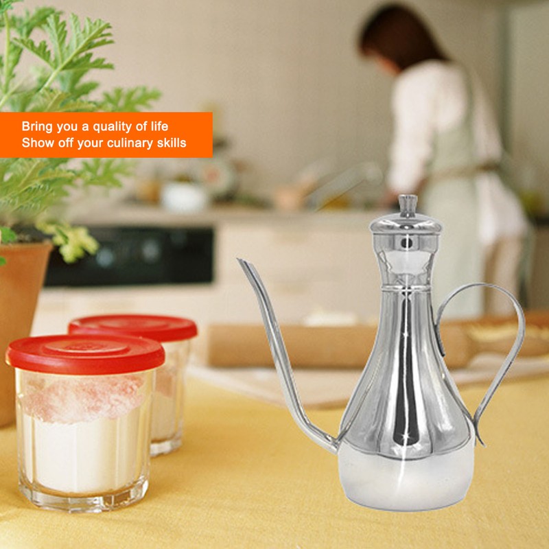 304 Stainless Steel Olive Oil Bottle Household Kitchen Vinegar Pot