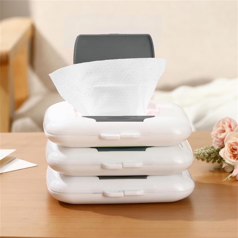 Grey Wipes Case Travel Wipe Holder Reusable Wet Wipe Container