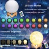 3D Mondlampe Nachtlicht, 15CM/5.9" Nachttischlampen Schlummerleuchten für Kinder,16 Farben LED