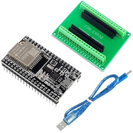 DUBEUYEW ESP32 ESP32-DevKitC core board for ESP32 development board ESP32-WROOM-32U for Arduino with a breakout board and a data cable