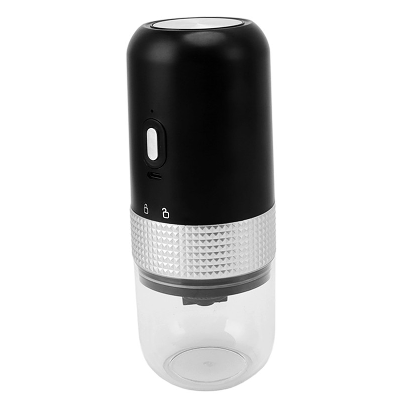 Black Coffee Bean Grinder Dry Wet Dual Use 1500mAh Small