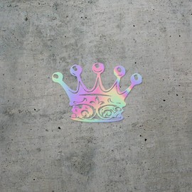 Transparent Decal Stickers of King Crown Shape (Hologram) Premium Waterproof Vinyl Decal Stickers for Laptop Phone Accessory Helmet Car Window Mug Tuber Cup Door Wall Decoration USCSKUS0a2496HO102522