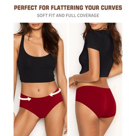 CULAYII Womens Underwear Breathable Performance Panties for Women Soft Womens Cool Hipster panties Underwear No show 6 Pack Size XL-XXL