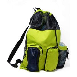 Adoretex Quick Dry Mesh Equipment Sport Drawstring Gym Swim Bag - MB001 - Green