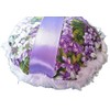 Violets Floral Design Powder Puff Medium 4 Inch Diameter
