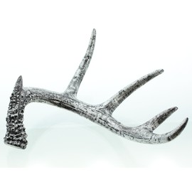 FRANK FLECHTWAREN Decorative Antlers, Deer Antlers, Silver, Set of 2, 19 x 18 x 8 cm, 30 x 14 x 8 cm, Elegant Decoration