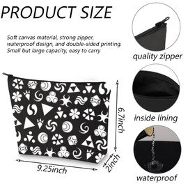 TGBJE Gamer Fans Gift Gamer Merchandise Game Lover Makeup Bag Zipper Pouch Video Game Inspired Cosmetic Bag for Women Girl (C-Triangle Gamer MU)