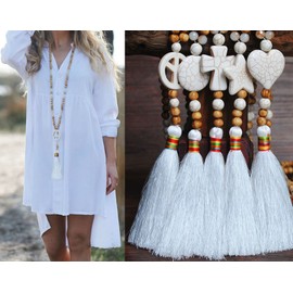 Generic 9V3E Ethnic Wind Necklace Love, Acrylic