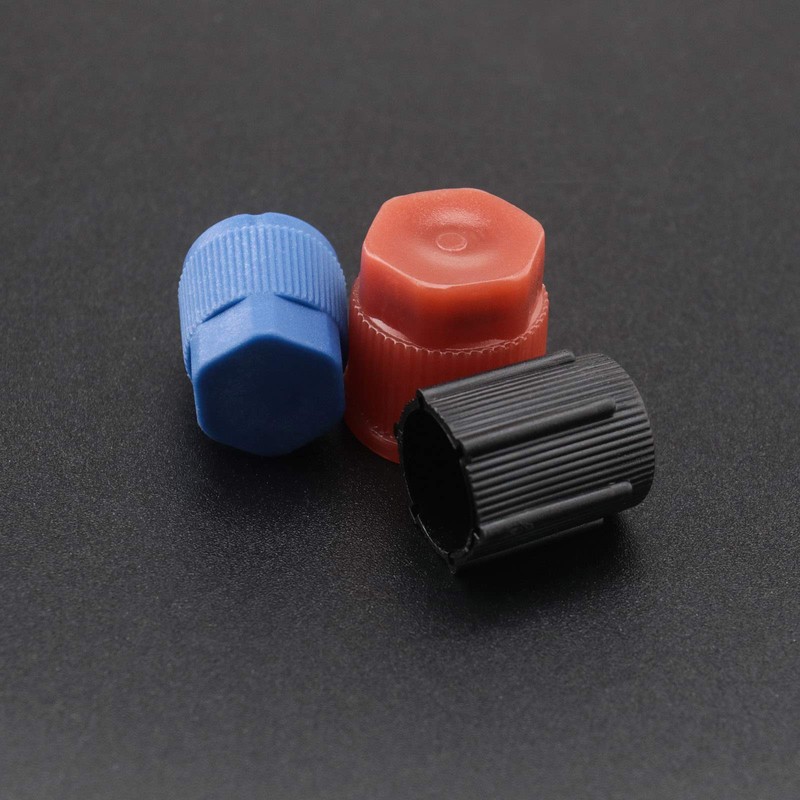 YINETTECH 16 Pcs Universal Air Conditioning Cap Valve Cores Seal