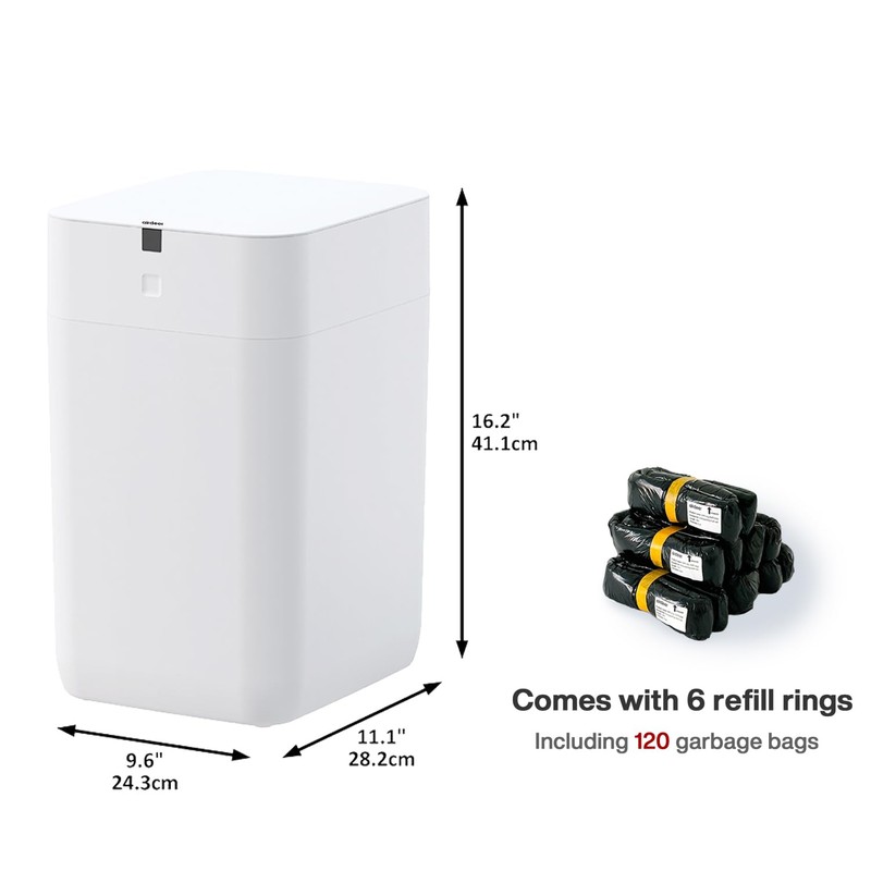 Airdeer Automatic Trash Can, 4 Gallon Self Sealing and Self-Changing