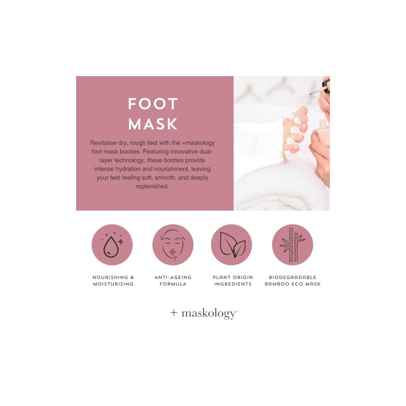 Maskology Foot Mask Professional Foot Bootie 1 Pair