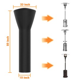 Skizem Outdoor Patio Heater Cover with Zipper,Upgraded 420D Oxford Fabric with PU Coating Material,100% Waterproof Windproof Anti-UV Snow-Poof Dust-Proof,36 Months of Use 89'' H x 33" D x 19" B