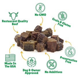 Lucky Premium Beef Training Treats – Small, Crunchy Beef Dog Treats for Training Rewards, Bite Size for Small, Medium, or Large Dogs (5 oz)
