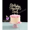 Decoración para tarta con texto en inglés "Girls are Heaven Sent"
