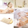 5PCS Soap Exfoliating Bags Ramie Foaming Net Soap Saver Bag