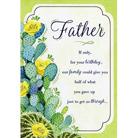 Designer Greetings Cactus Plant with Green Border Birthday Card for Father