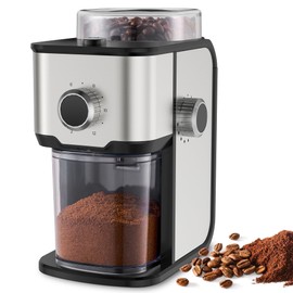 Coffee Grinder Electric Burr Coffee Bean Grinder for 2-12 Cups, Adjustable Burr Mill Grinder for 14 Grinding Settings, Stainless Steel