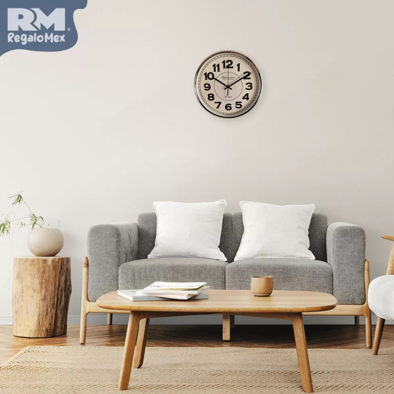Rm Regalomex Clásico Reloj Análogo De Pared 30 Centímetros