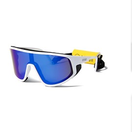 Ocean OCN-39000-18 Floating Sunglasses, Organic Bio-based Lightweight Frame, UV Protection, Removable Strap & Floater, White (Polarized Blue REVO Lenses)