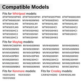 W11399437 Washer Drain Pump, Washing Machine Drain Pump for Whirlpool Maytag Kenmore Crosley WTW5100HC1 WTW5000DW3 WTW5057LW0 Drain Pump W11259498