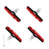 CNC Bike V Brake pads，2 Pairs Bicycle Brake pads，Black Red