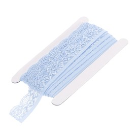 MECCANIXITY Lace Trim Vintage Crochet 0.98" x 10yards Light Blue Stretch Lace Ribbon for DIY Scrapbooking Clothes Fabric Wedding Decoration Gift Wrap