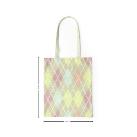 Le Jardin du Lin Printed Shopping Bag, Foldable, Fabric Bag with Two Long Handles, Size: 34 x 40 cm